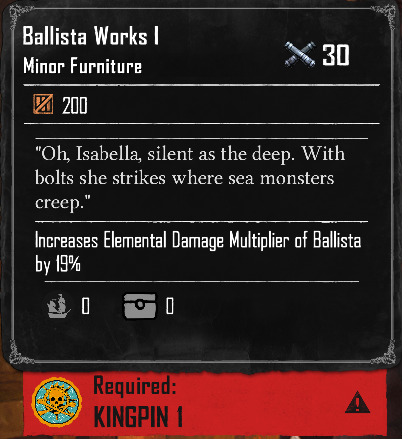 Ballista Works I (Required:Kingpin 1)